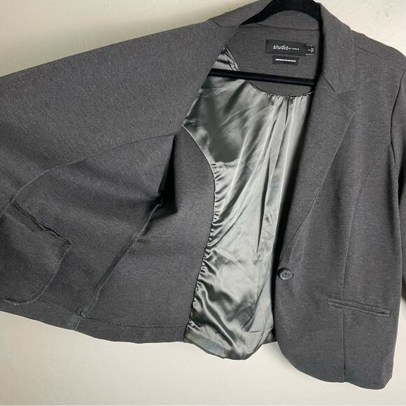 Torrid Grey Studio Ponte Tailored Fit Blazer Jacket 2X 11269061 - Picture 7 of 14